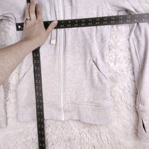 Athleta Triumph Hoodie XXS Full Zip Grey Long Sleeve Athletic Sweatshirt Fleece - Picture 5 of 11